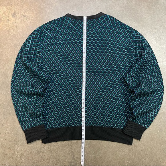 Vintage Reed St. James Wool Blend Geometric Crewneck Sweater Made in USA - Picture 7 of 8